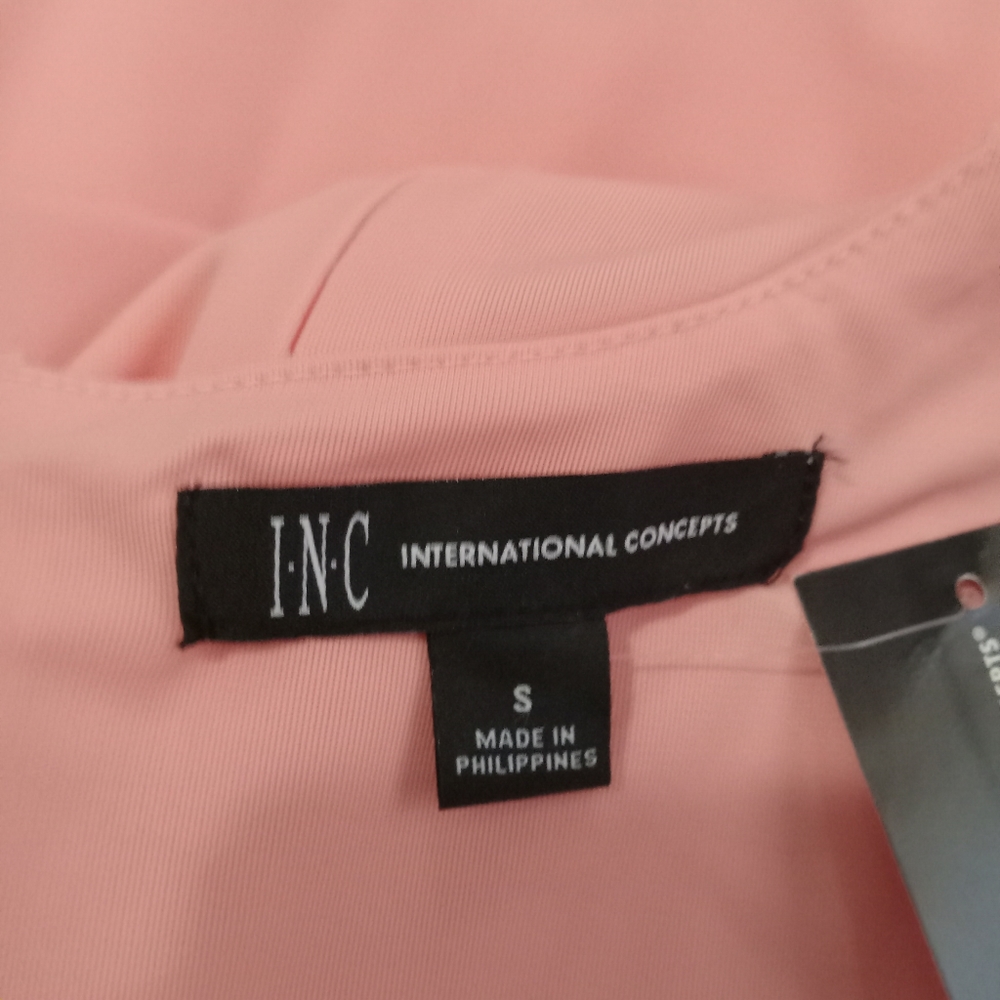 🍑 Womens INC Peach Bodycon Dress Small Fitted Snug Spring Summer Light Party - Picture 3 of 5